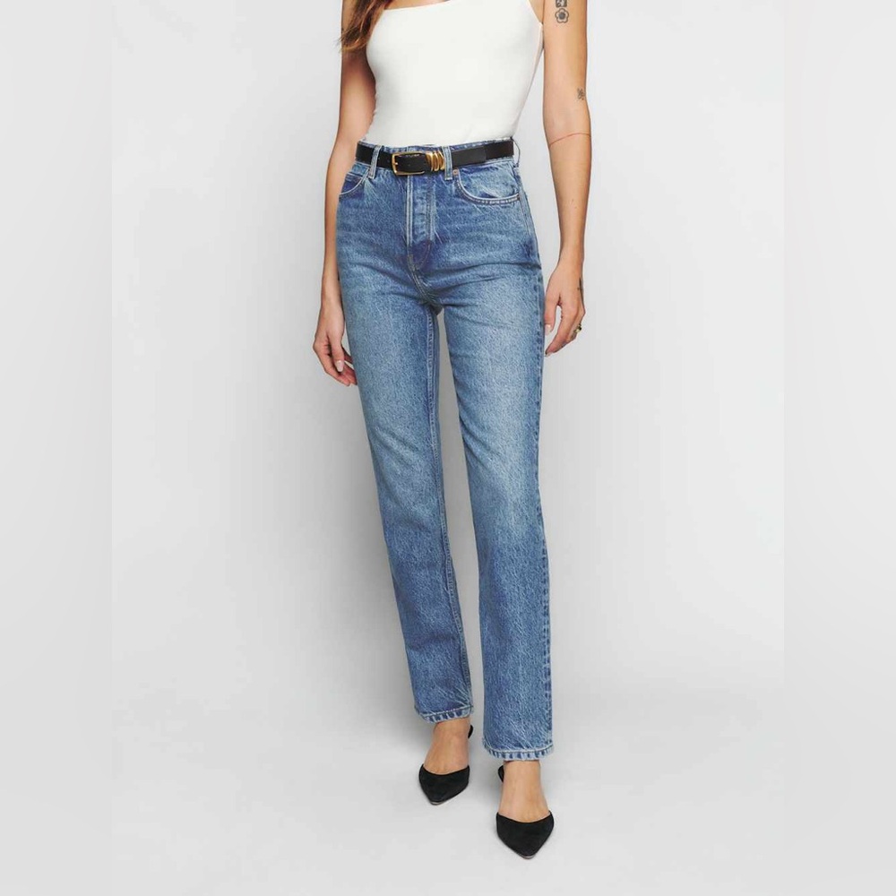 Reformation Cynthia High Rise Straight Jeans